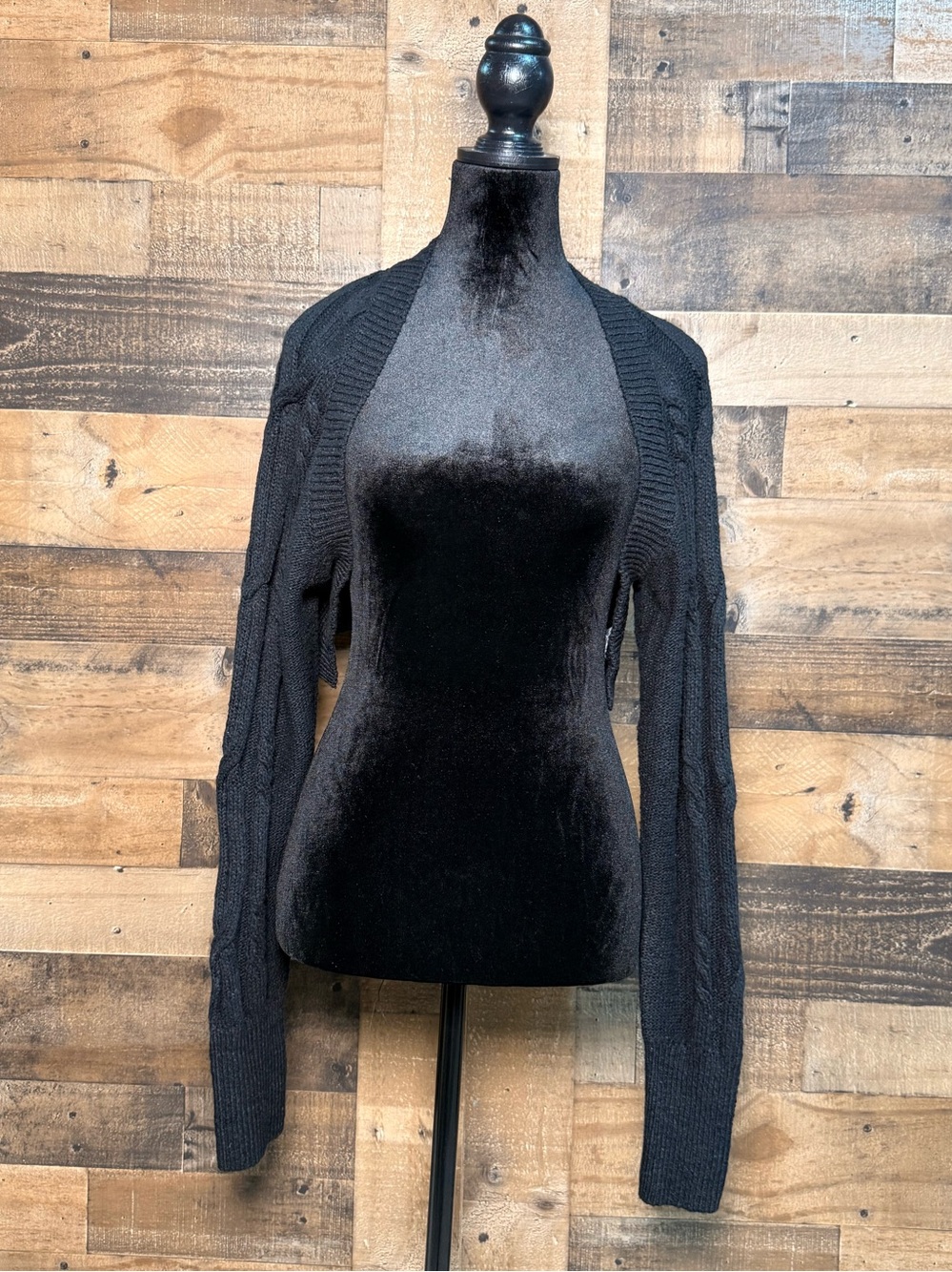 NEW NWT Free People Women's Black Long Sleeve Cropped Sweater XL TEP 110